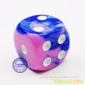 16mm Gemini Pipped D6 Dice Round Corner Two Tone 6 Sided Dice MTG Dice for Board Game RPG DND Yahtzee or Math Learning